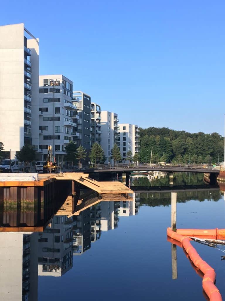 Promenadebyen og den nye ponton foran Stenfiskerkajen