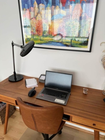 Office bordlampe på hjemmekontoret