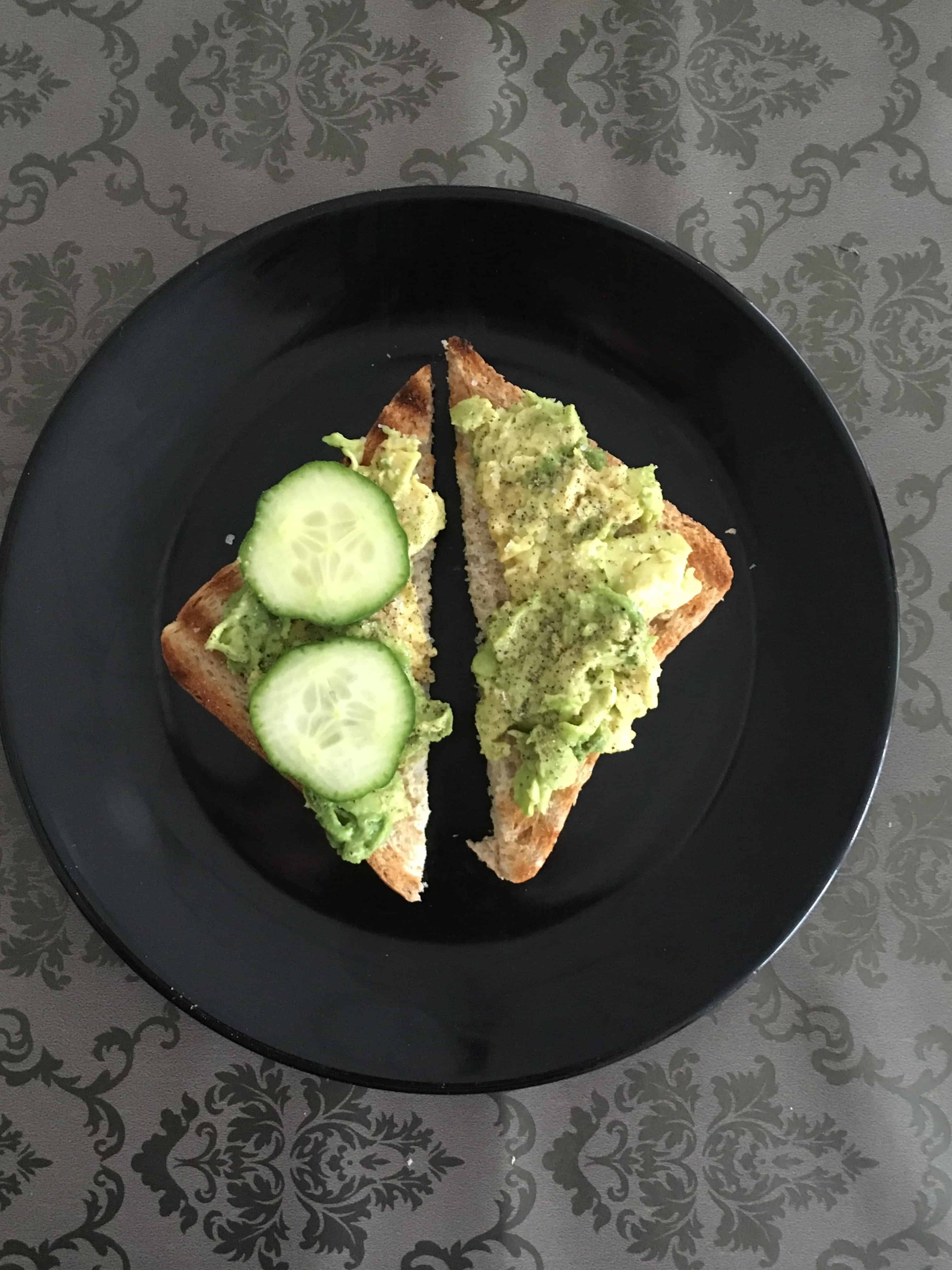 Avocado toast in the making