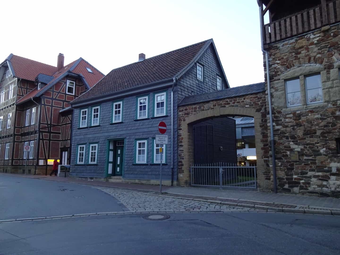 Huse i Goslar er enten bindingsværk, i skifer eller bygget af gamle sten
