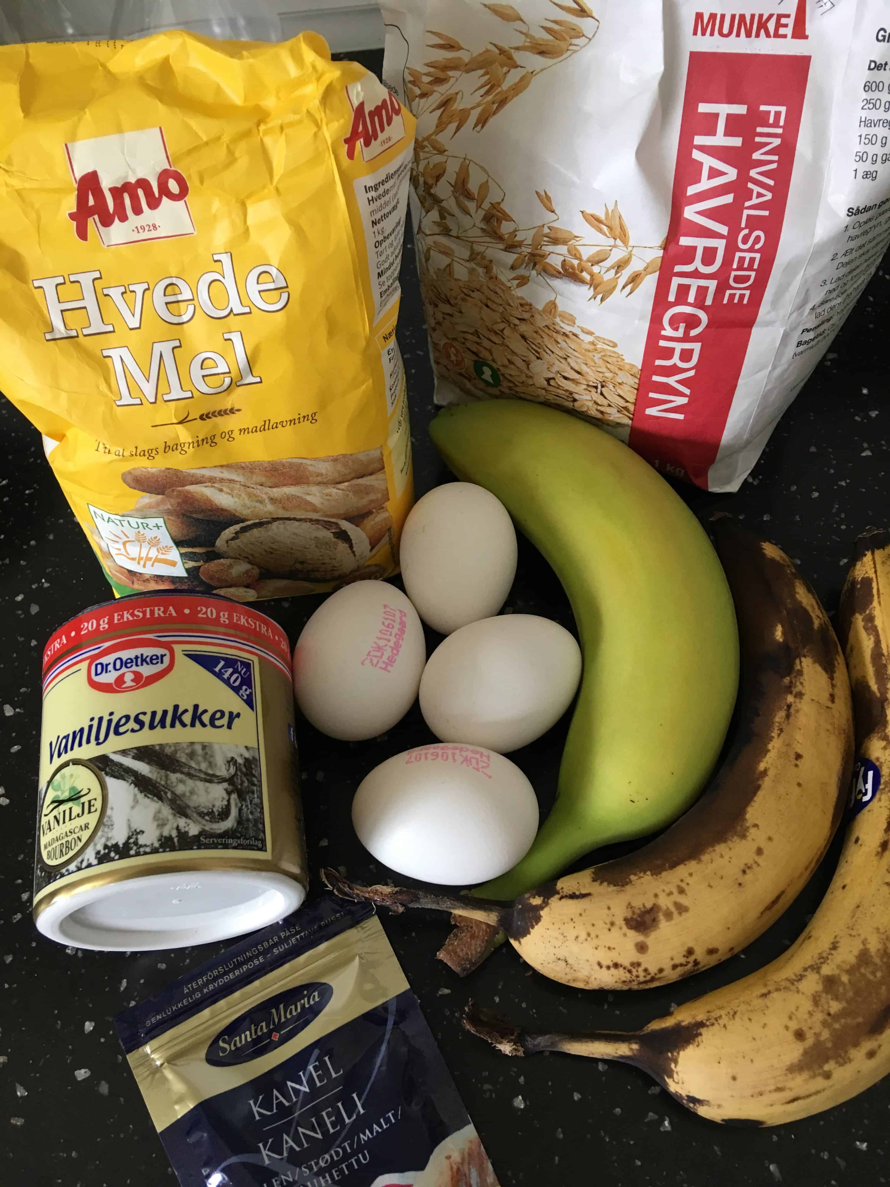 Ingredisenser til banan pandekager