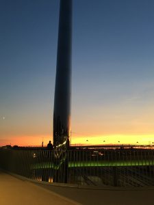 Solnedgang set fra Byens Bro